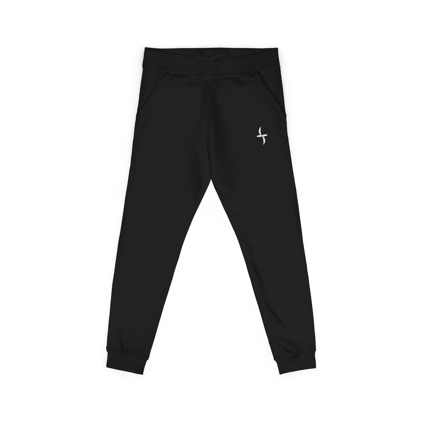 Embroidered White Logo || Sweatpants