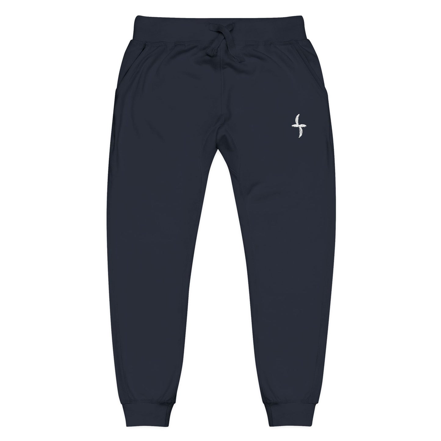 Embroidered White Logo || Sweatpants