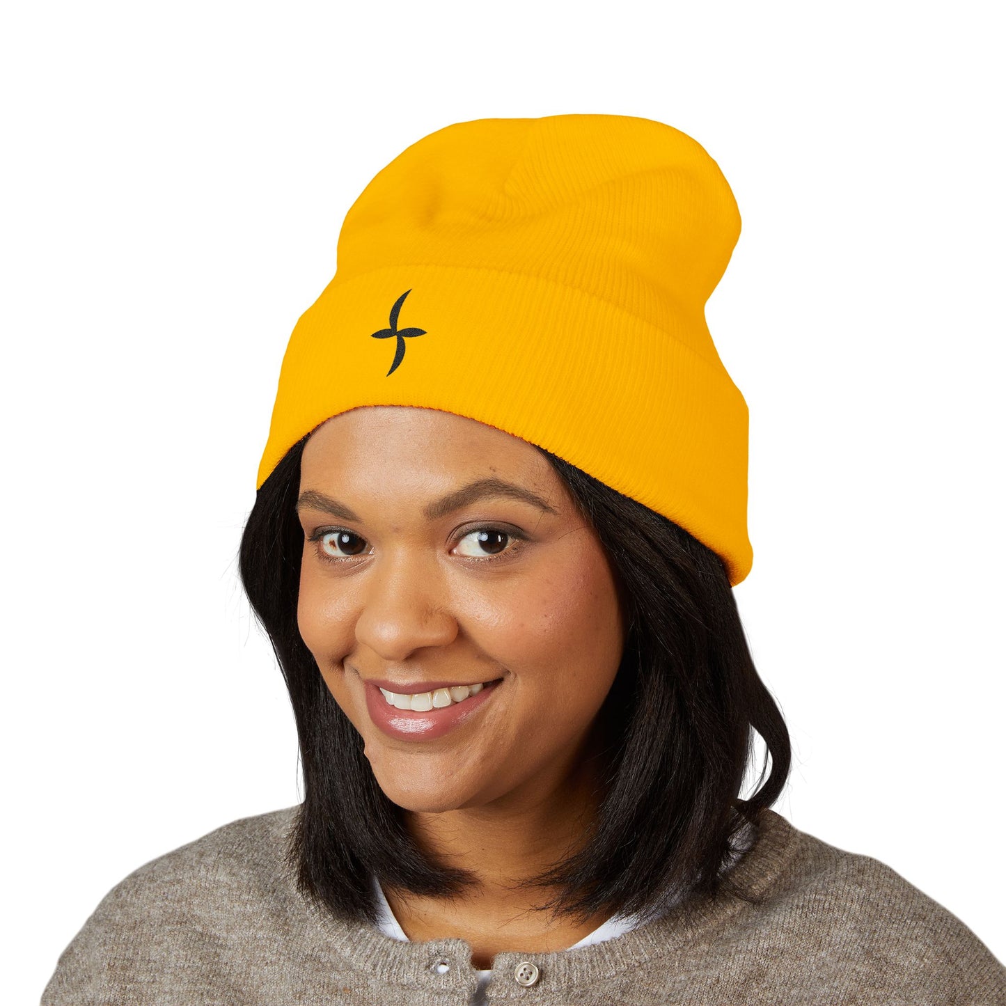 Black Embroidered Logo || Beanie