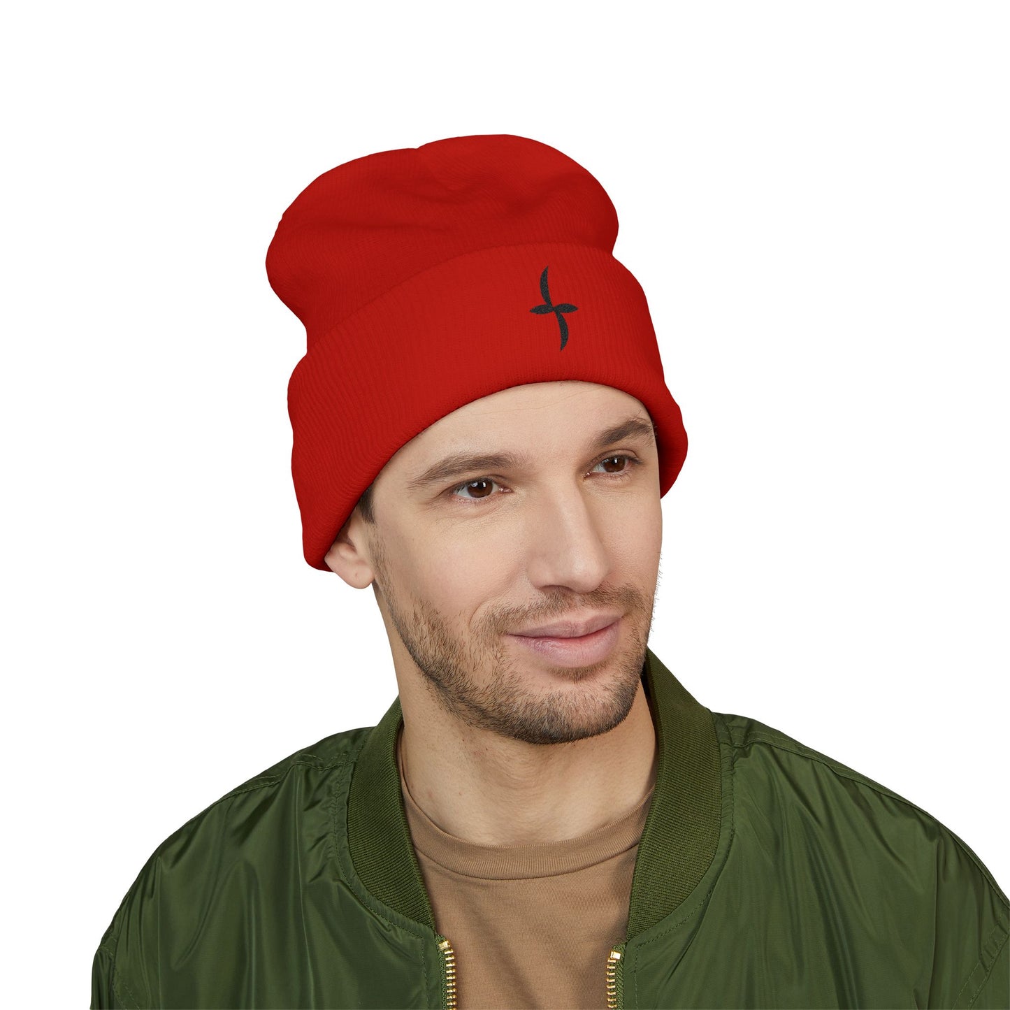 Black Embroidered Logo || Beanie