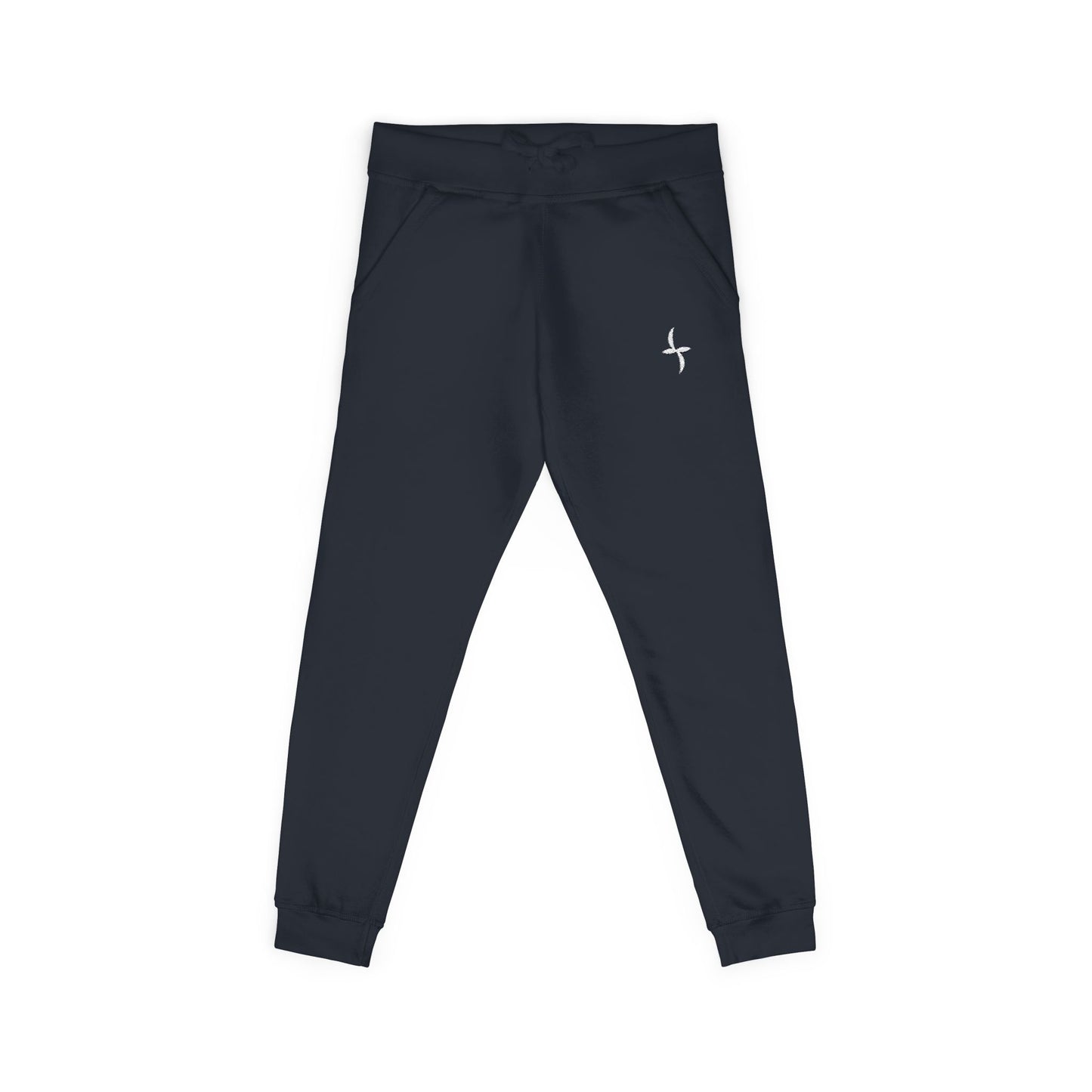 Embroidered White Logo || Sweatpants