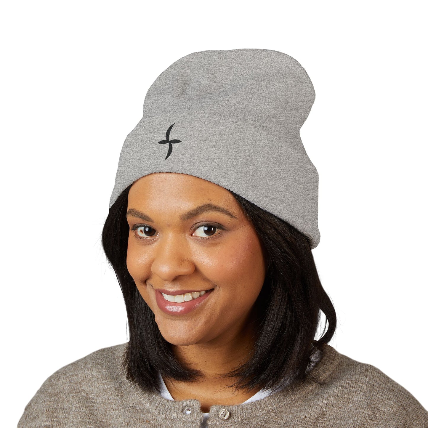 Black Embroidered Logo || Beanie