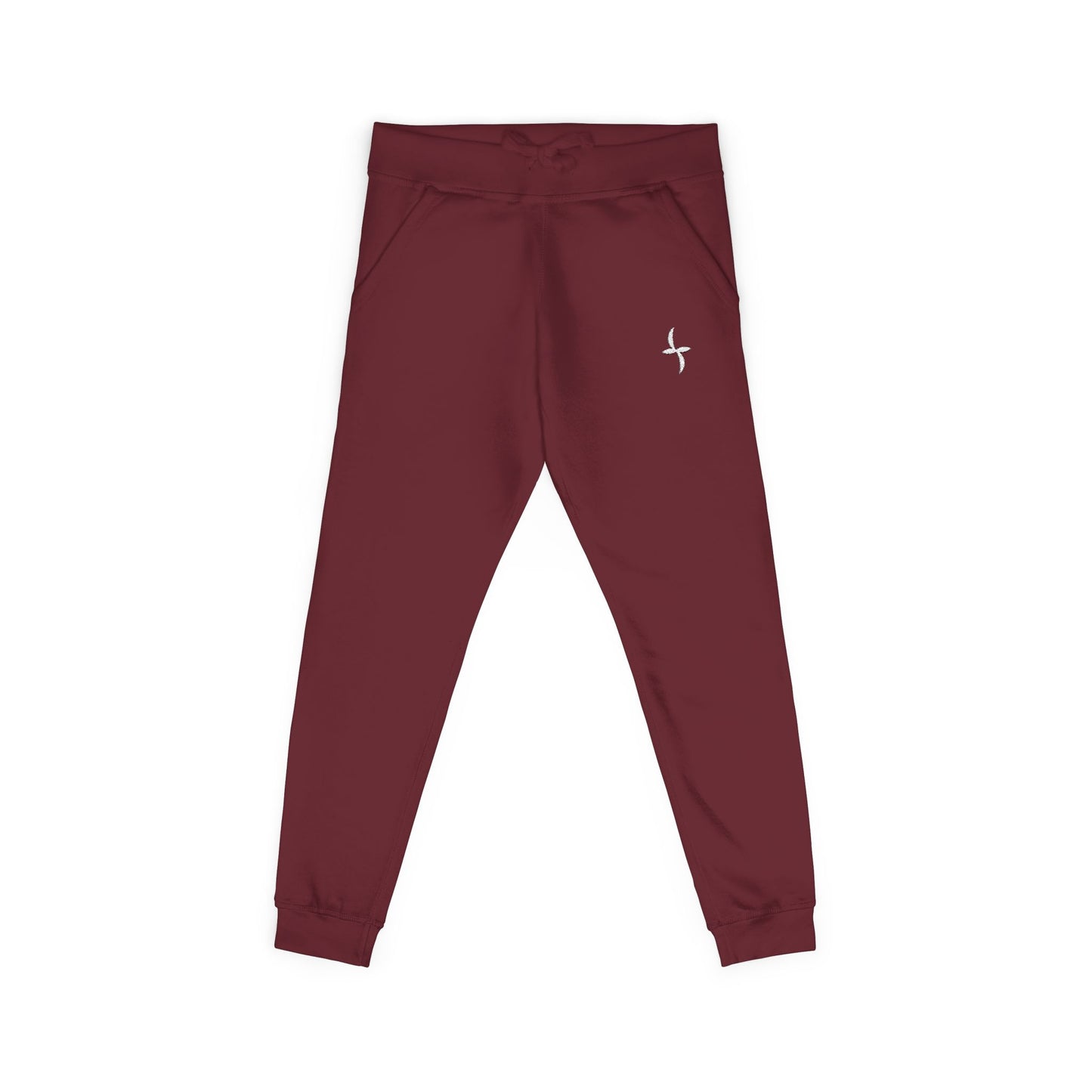 Embroidered White Logo || Sweatpants