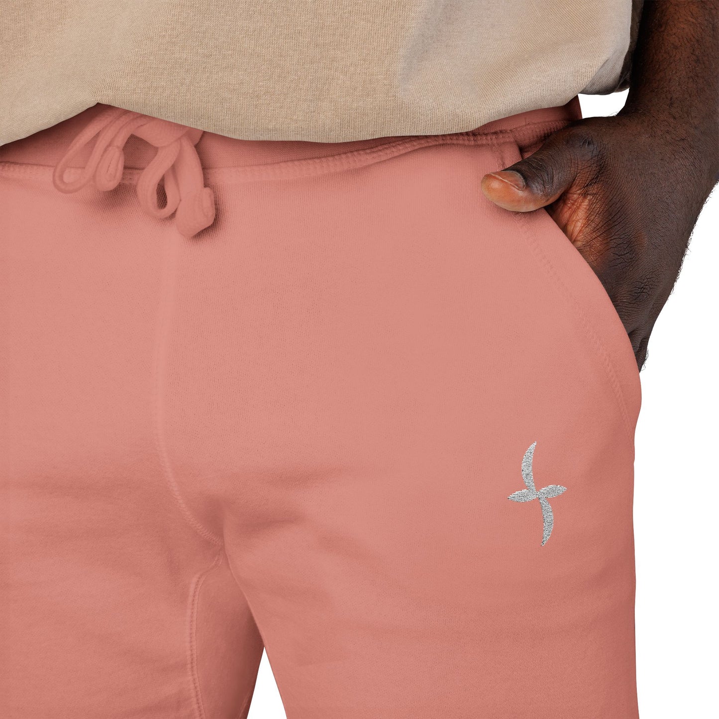 Embroidered White Logo || Sweatpants