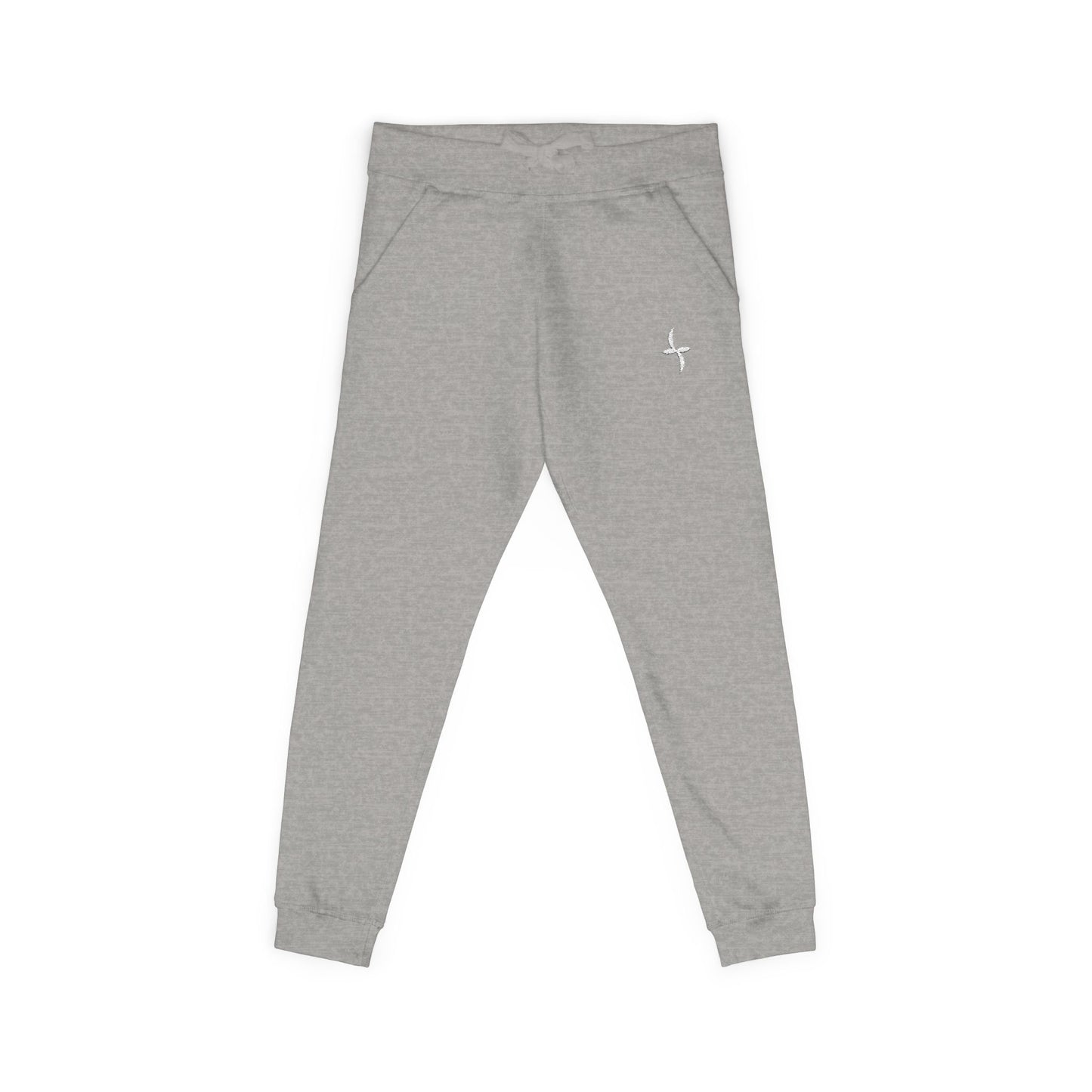 Embroidered White Logo || Sweatpants