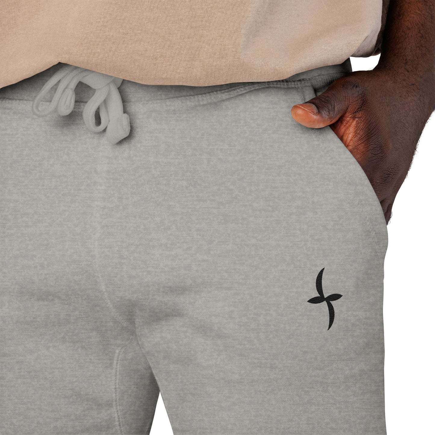 Embroidered Black Logo || Sweatpants