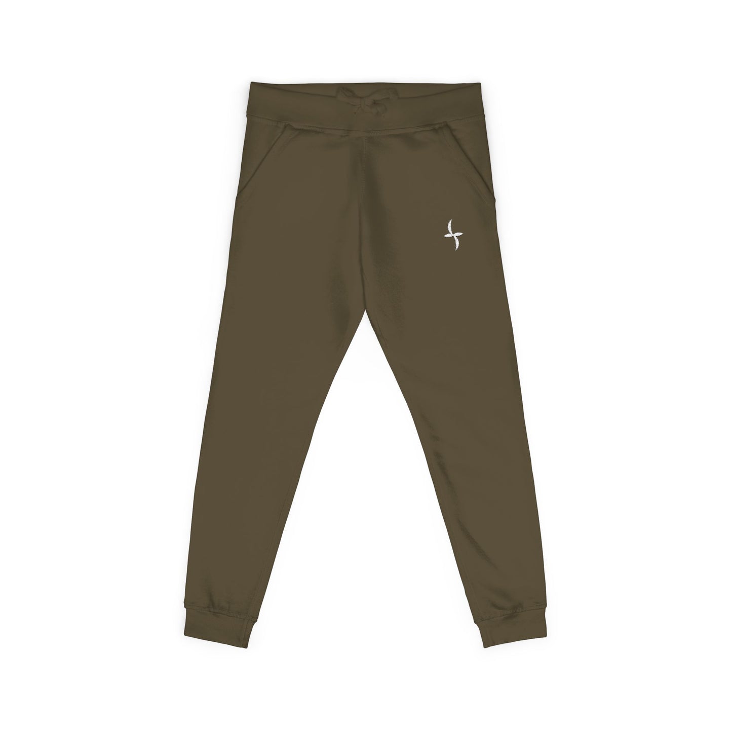 Embroidered White Logo || Sweatpants
