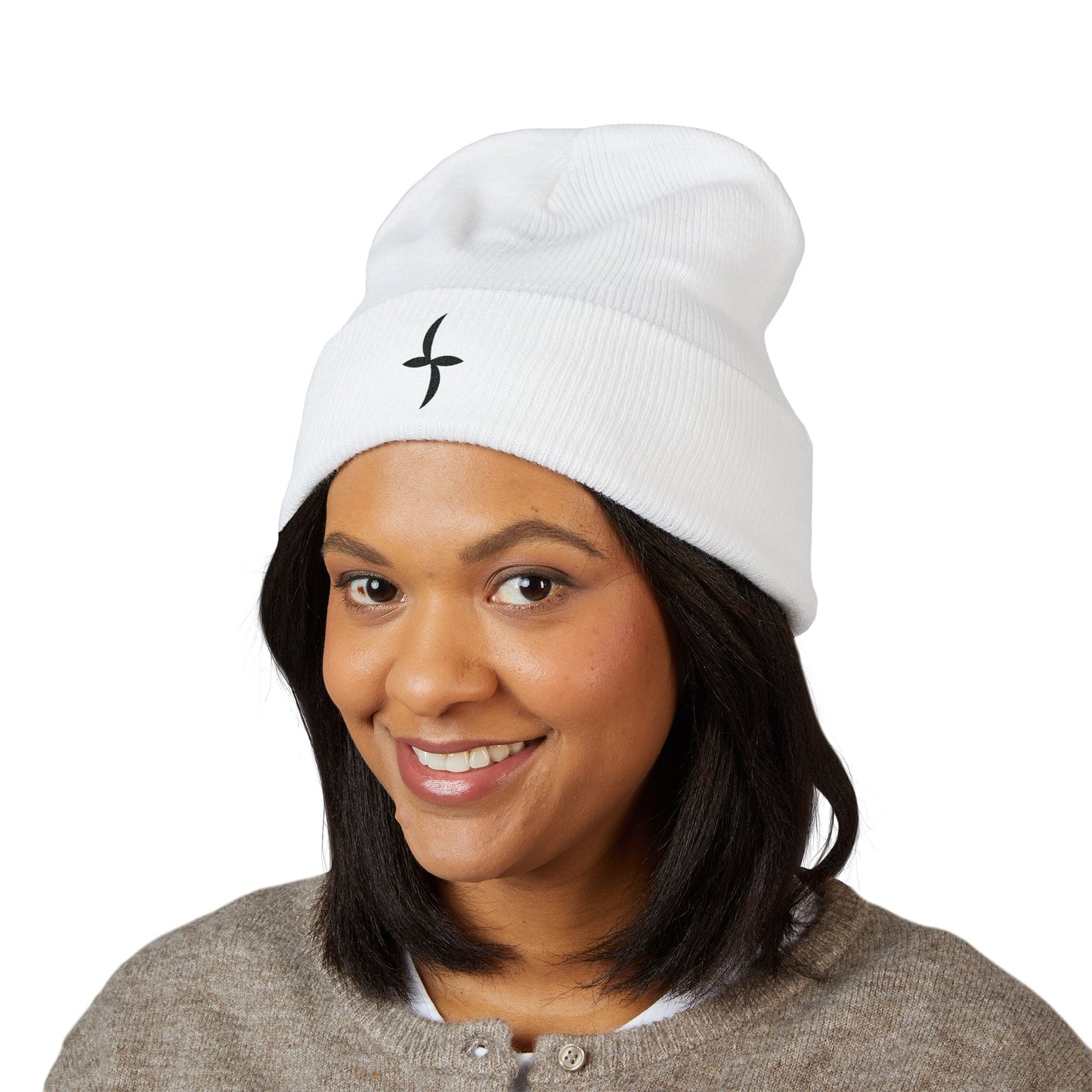 Black Embroidered Logo || Beanie