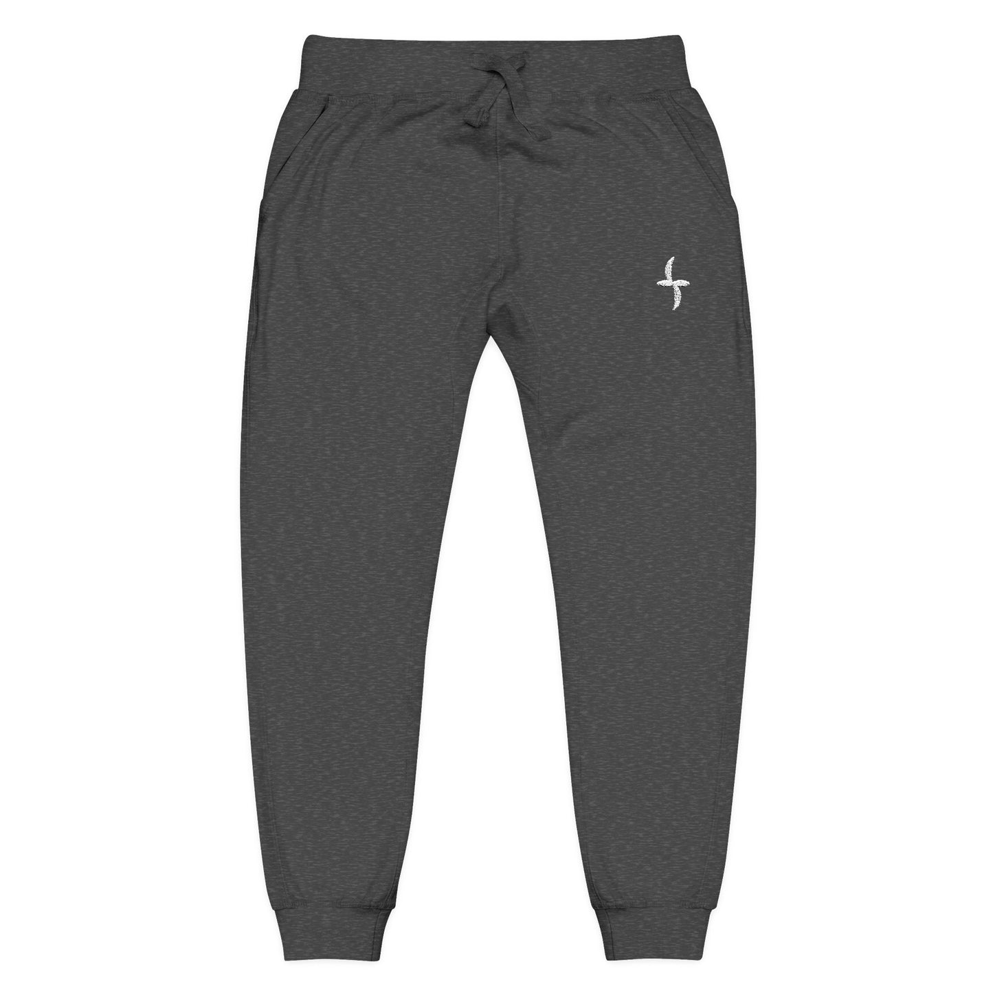 Embroidered White Logo || Sweatpants