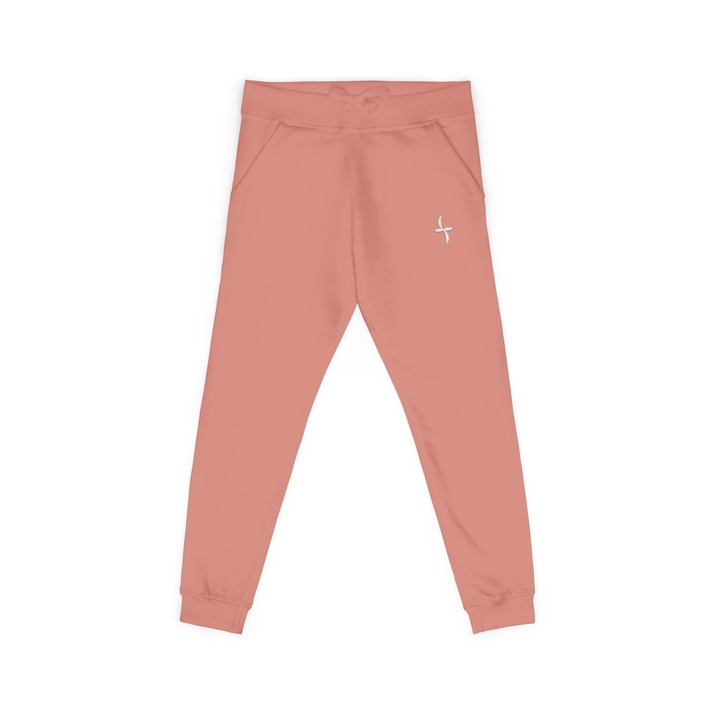 Embroidered White Logo || Sweatpants
