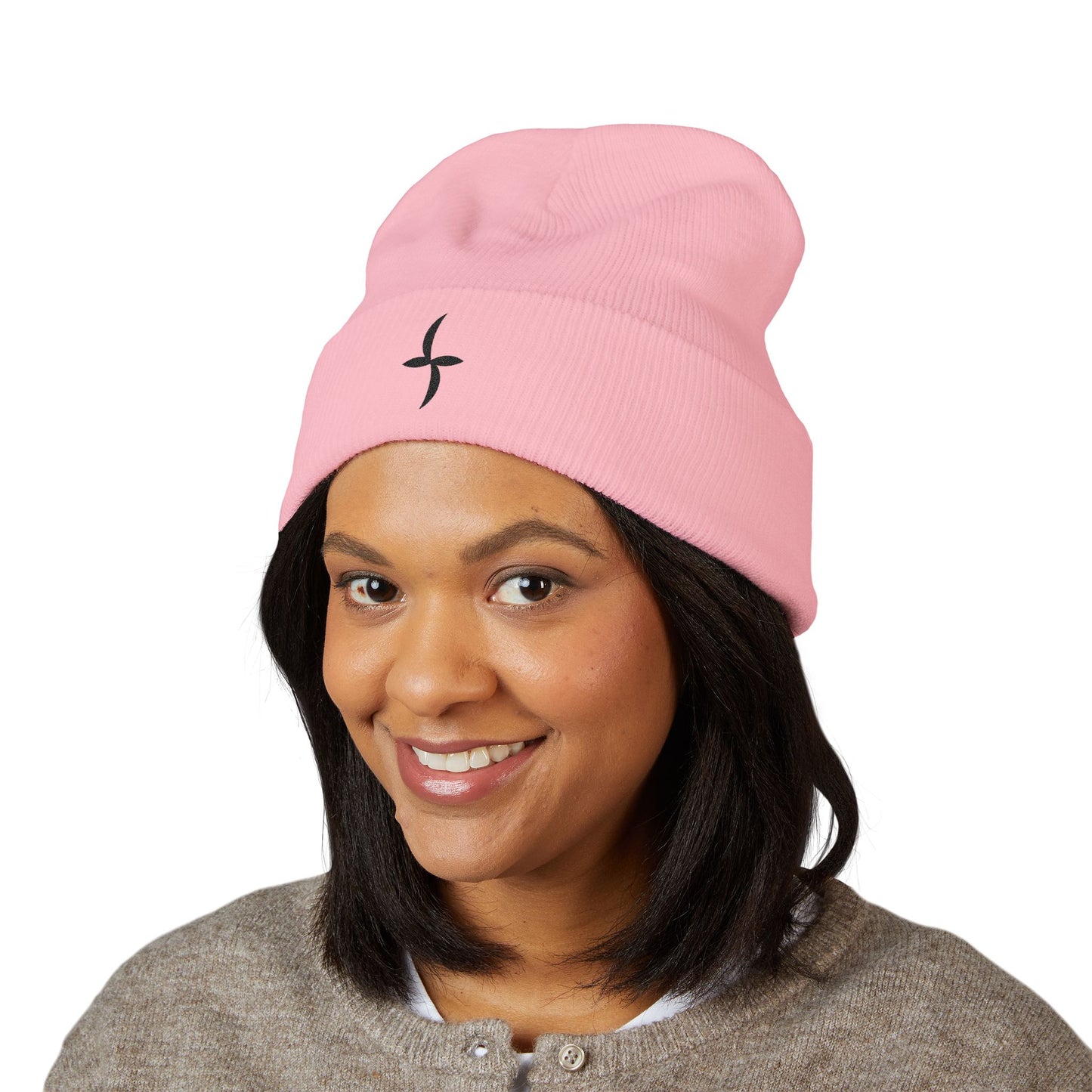 Black Embroidered Logo || Beanie