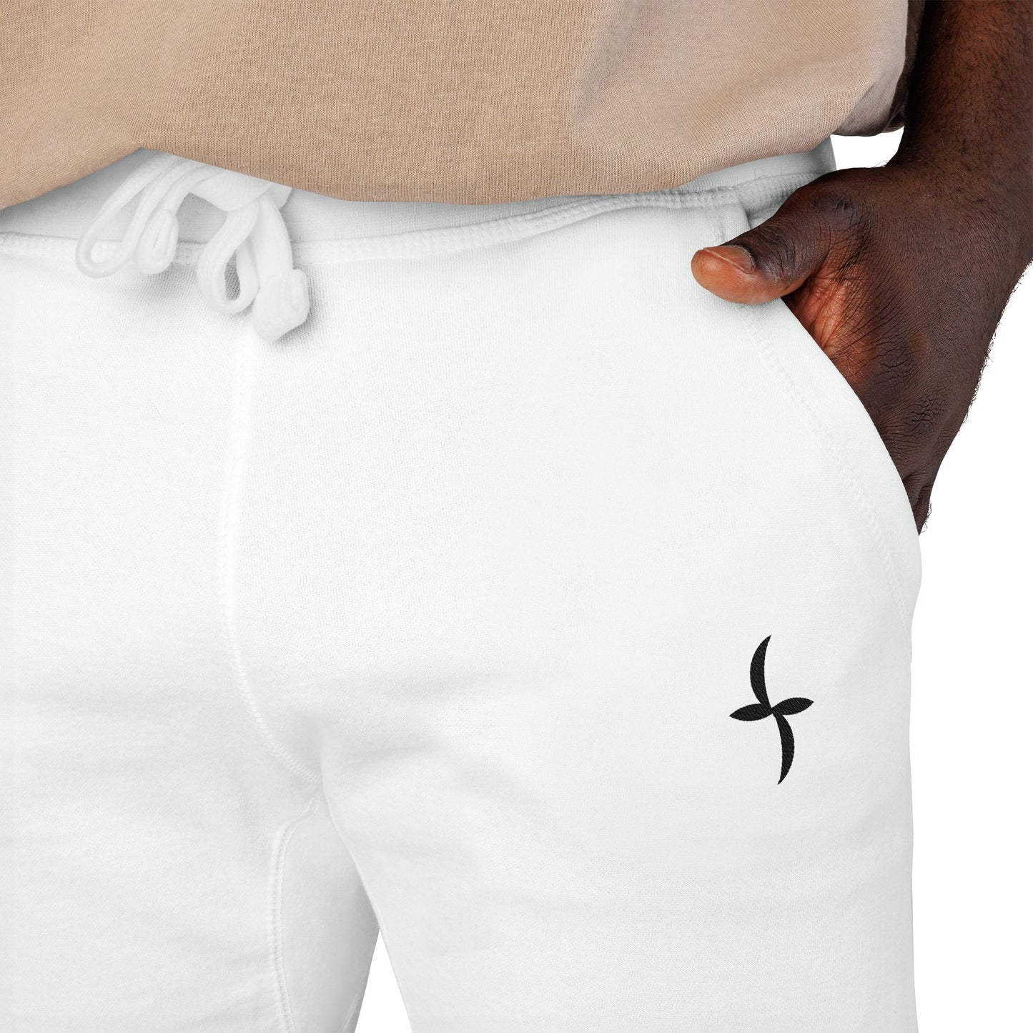 Embroidered Black Logo || Sweatpants