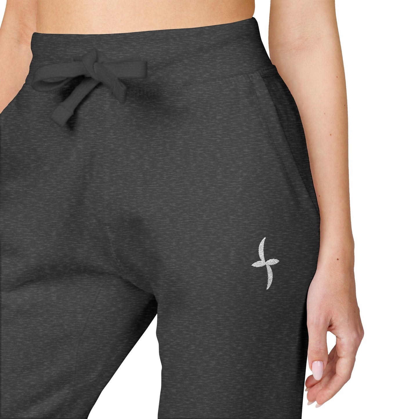 Embroidered White Logo || Sweatpants