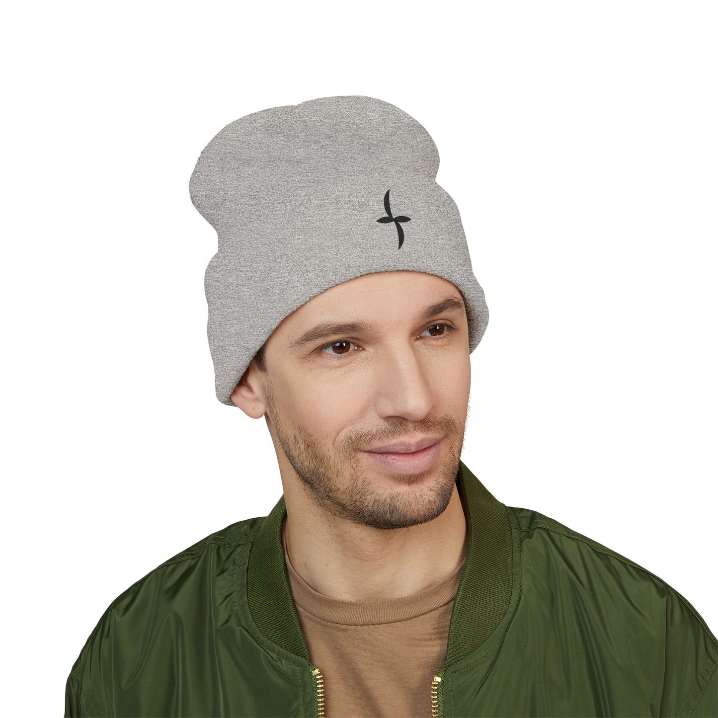 Black Embroidered Logo || Beanie