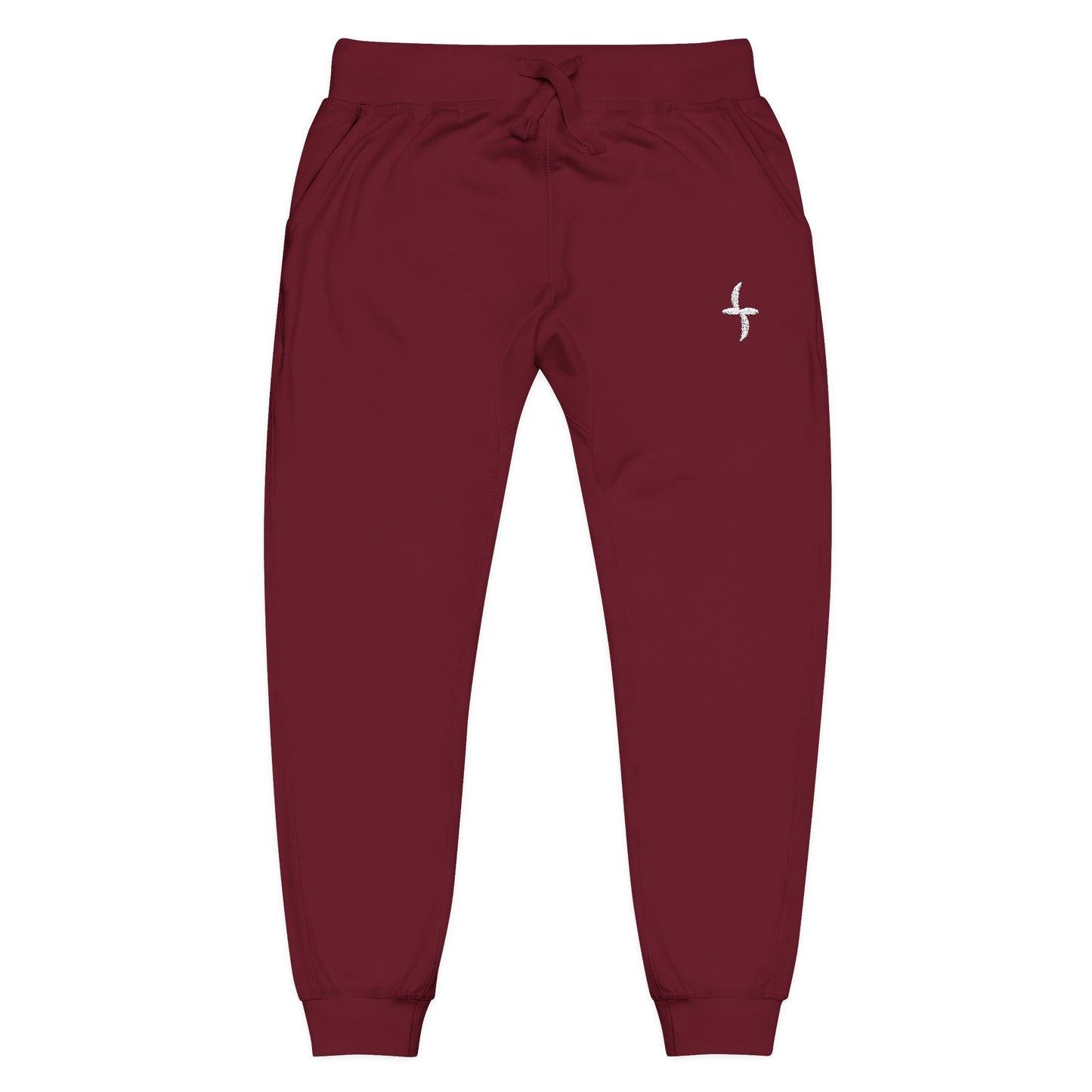 Embroidered White Logo || Sweatpants