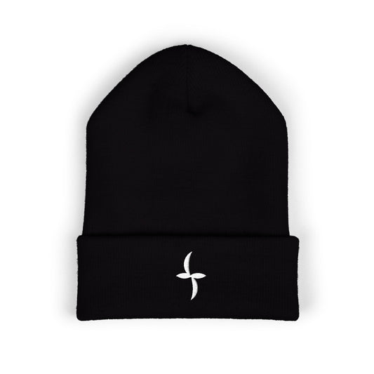 White Embroidered Logo || Beanie