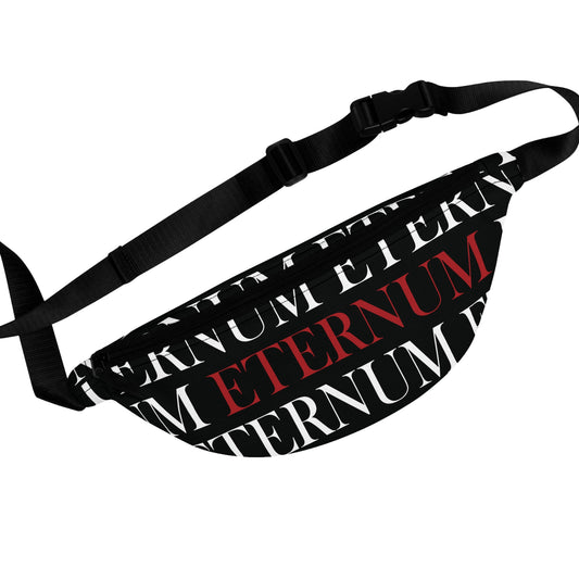 BLACK ETERNUM Pattern Fanny Pack