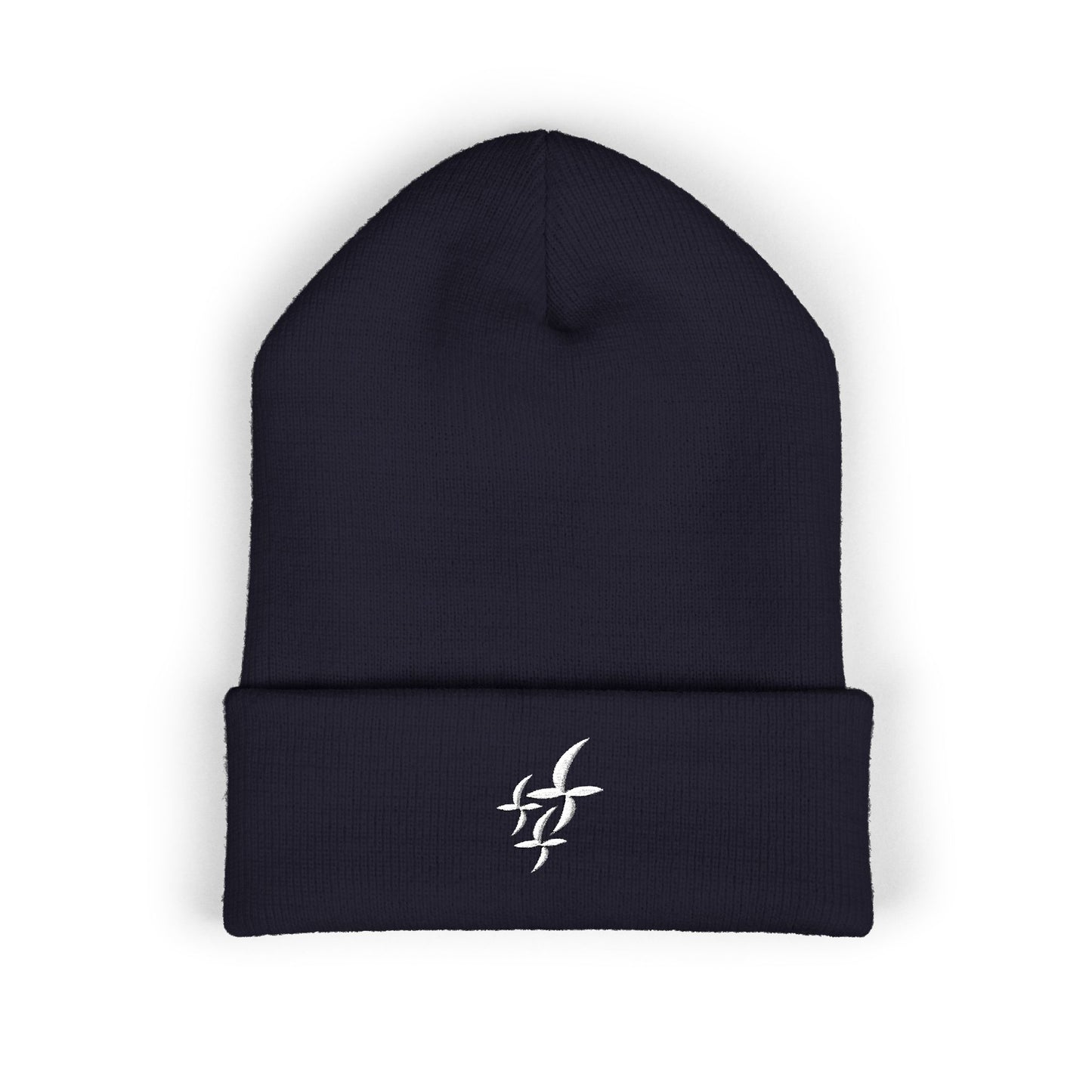 White Embroidered Logo || Beanie