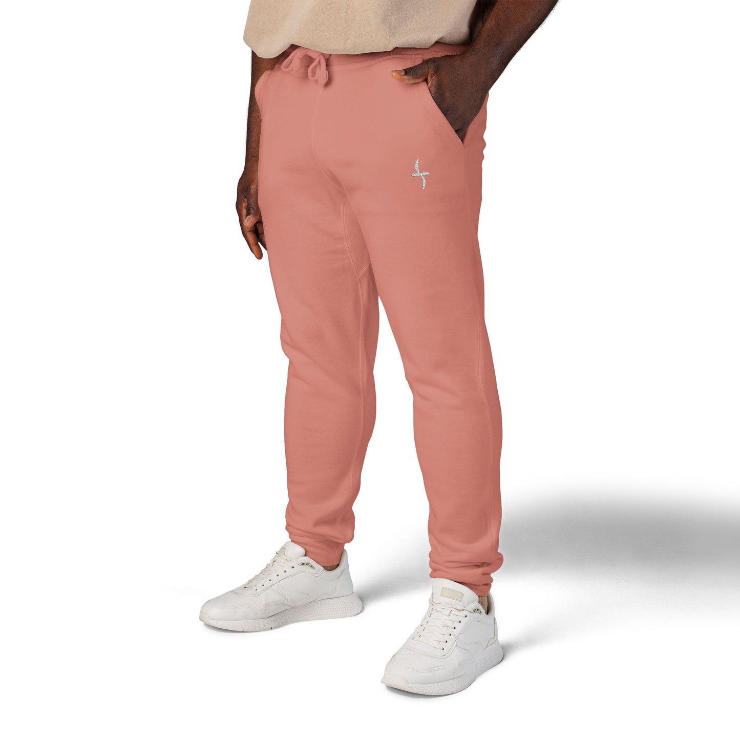 Embroidered White Logo || Sweatpants